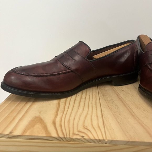 ALLEN EDMONDS Randolph Penny Loafers 4839 Cordovan Color Leather Size 11D - Picture 4 of 13